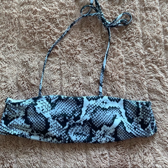 Snakeskin Bandeau Bikini Top - Picture 2 of 3